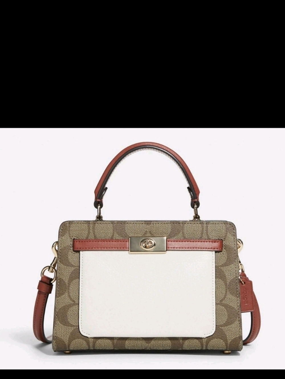 SOLDCoach Mini Lane 2Way Colorblock Signature Satchel, 2022, $578 MSRP